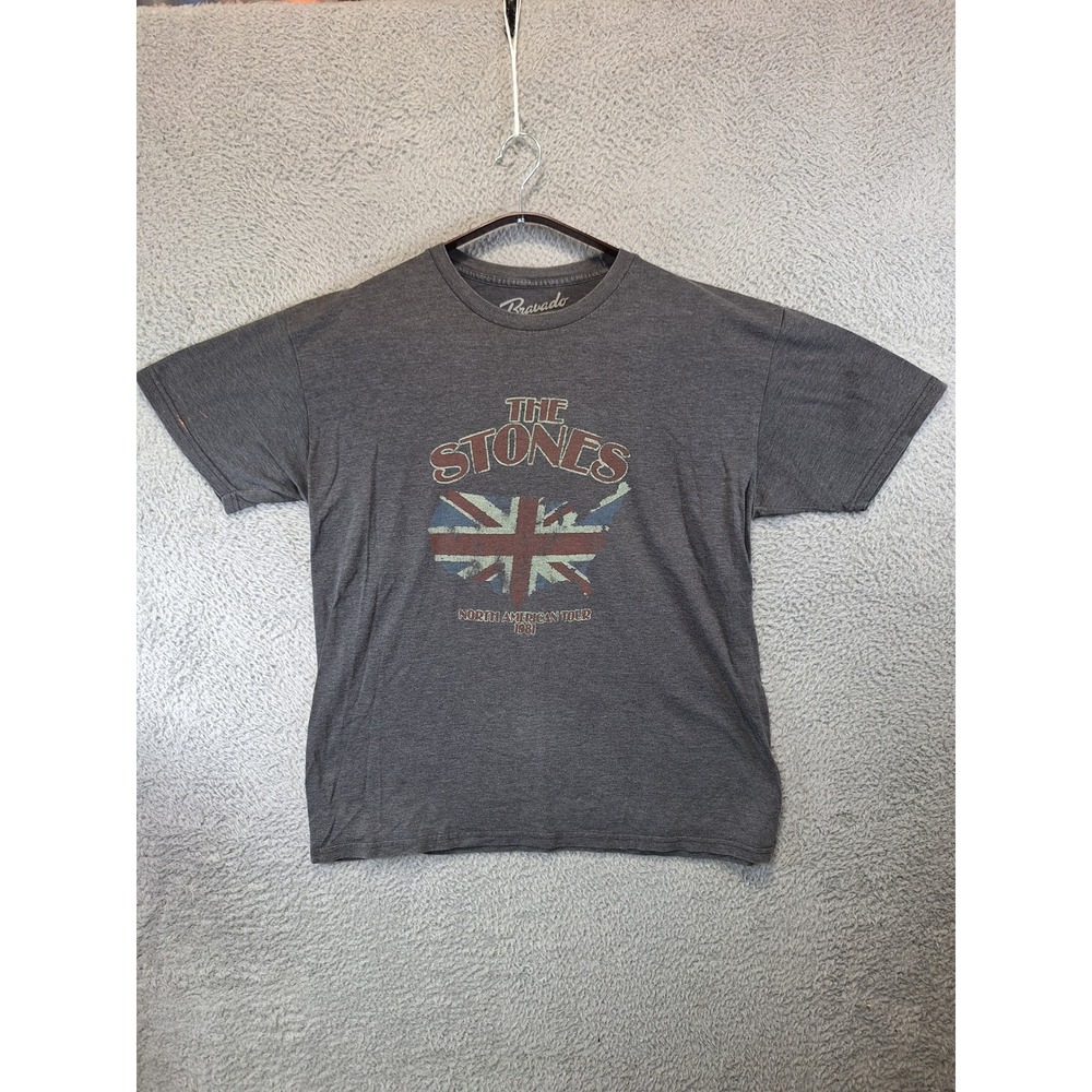 Bravado T-Shirt XL Gray Rolling Stones North American Tour 1981 Rock Streetwear